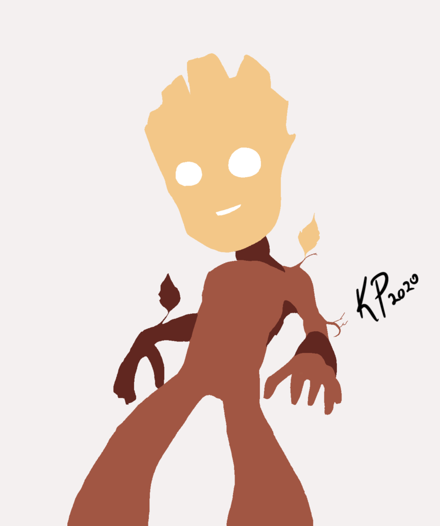 6 Fan Art Challenge - Baby Groot - Step: Flats