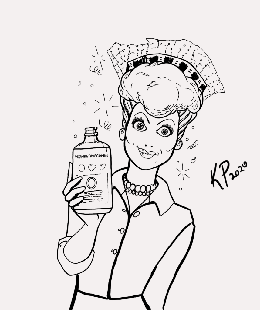 6 Fan Art Challenge - I Love Lucy - Step: Ink