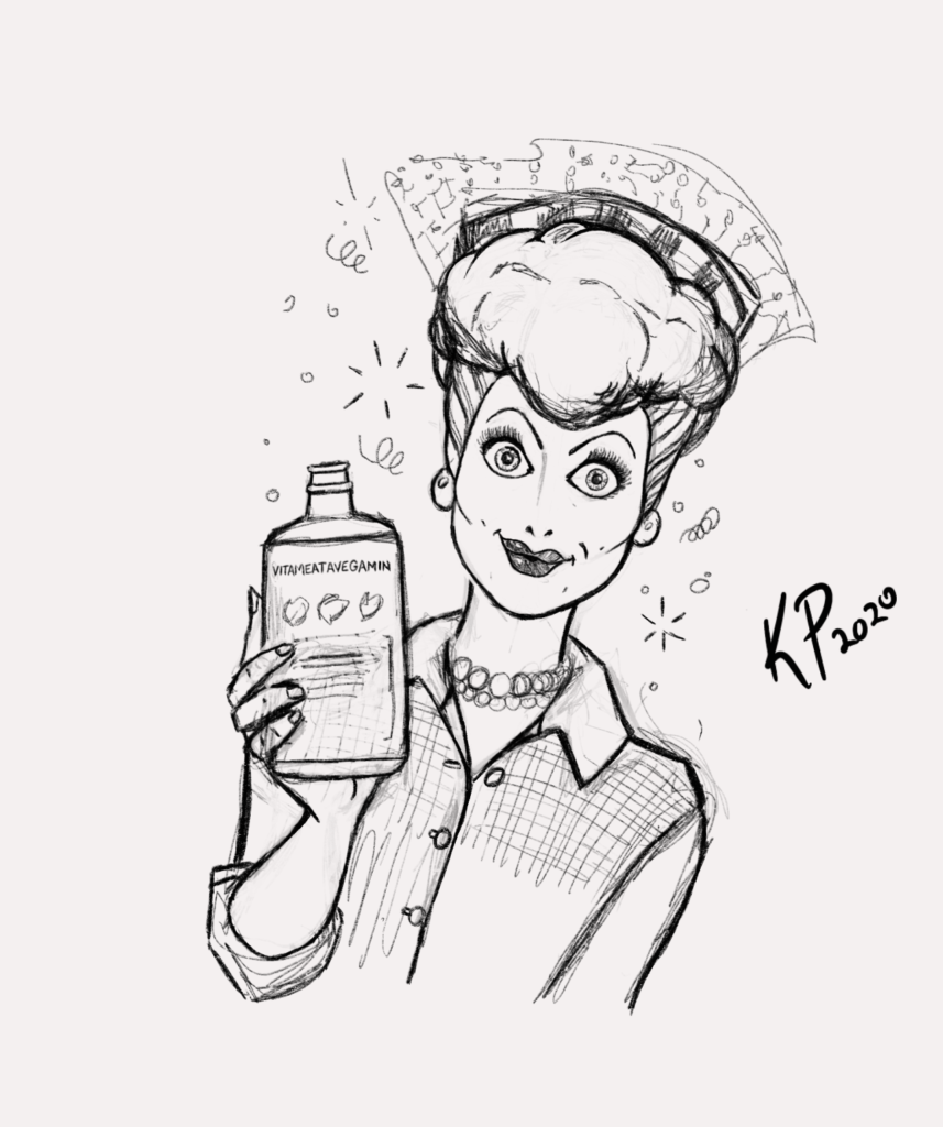 6 Fan Art Challenge - I Love Lucy - Step: Sketch